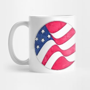USA Flag Watercolor Mug